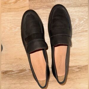 Madewell Classic Black Leather Loafers
